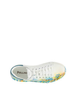 Leather sneakers with 'Please don't eat the flowers' written Photo 3