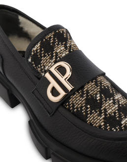 Twin P Manish calfskin and houndstooth loafers Photo 4