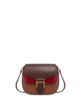 Petal bag in calf leather and elaphe Photo 1