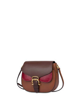 Petal bag in calf leather and elaphe Photo 2