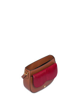 Petal bag in calf leather and elaphe Photo 4