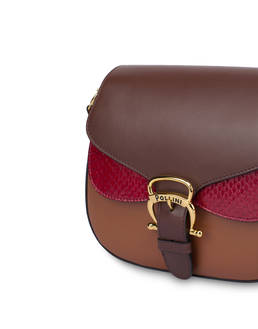 Petal bag in calf leather and elaphe Photo 5