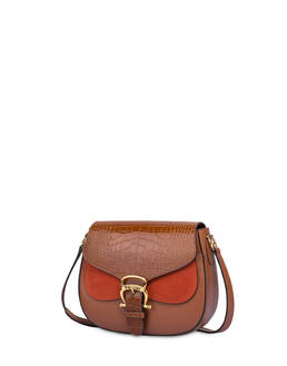 Petal bag in calf leather and leather Photo 2