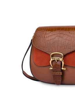 Petal bag in calf leather and leather Photo 5