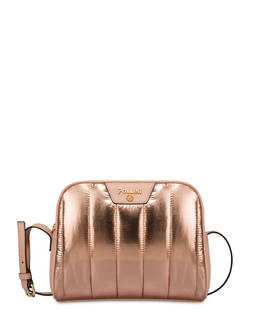Crossbody bag in metallic nylon Shiny Tank Photo 1
