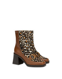 Natalia ankle boots in calf leather and spotted pony skin Photo 2