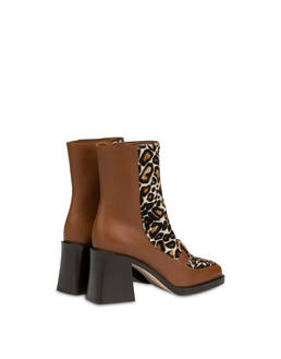 Natalia ankle boots in calf leather and spotted pony skin Photo 3