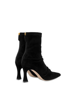 Plissé stretch suede ankle boots Photo 3
