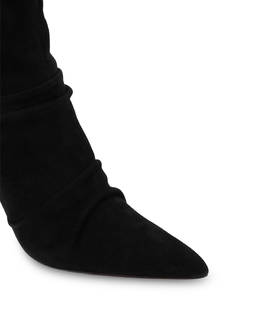 Plissé stretch suede ankle boots Photo 4