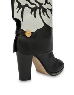 To-the-knee boots in Anemone calf leather Photo 4