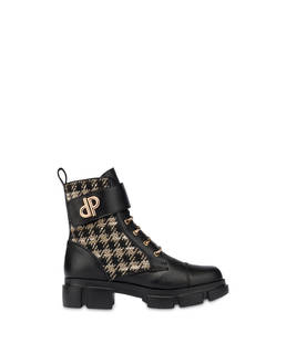 Combat boot in calfskin and houndstooth Twin P Manish Photo 1