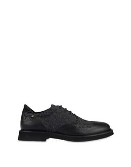 Wien derbies in calfskin and wool fabric Photo 1