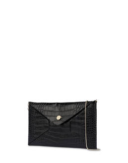 Mail clutch bag with crocodile print Photo 2