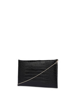Mail clutch bag with crocodile print Photo 3