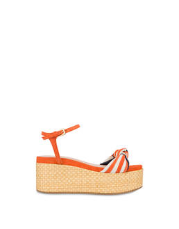 Garden Party suede and nappa flatform wedge sandals Photo 1