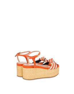 Garden Party suede and nappa flatform wedge sandals Photo 3