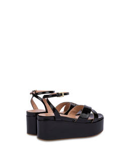 Cote d'Azur flatform wedge sandals in patent leather Photo 3