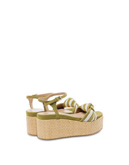 Garden Party suede and nappa flatform wedge sandals Photo 3