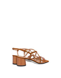 Corinto suede and laminated python sandals Photo 3