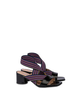 Colorful Band patent leather sandals Photo 2
