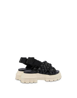 Puffy woven sandals with tank bottom Photo 3