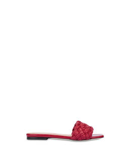 Puffy woven flat slipper Photo 1