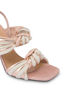 Garden Party sandals in laminated nappa and suede Photo 4