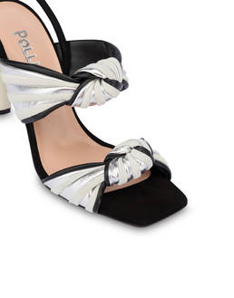 Garden Party sandals in laminated nappa and suede Photo 4