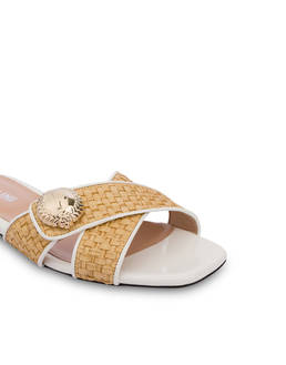 Sandali slide in paglia intrecciata Queen Photo 4