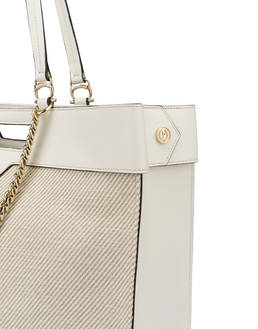 Shopping bag in vitello e canvas Maggie Photo 5