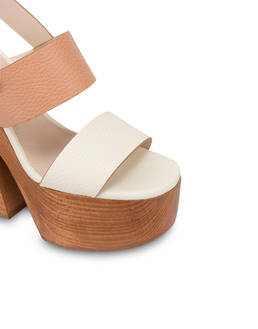 Essence platform sandal in calfskin Photo 4