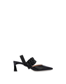 Pleated patent leather slingback Photo 1