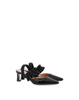 Pleated patent leather slingback Photo 2