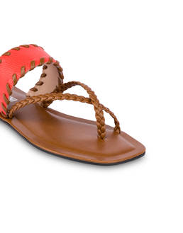 Italian Savoir Faire thong sandals in calfskin Photo 4