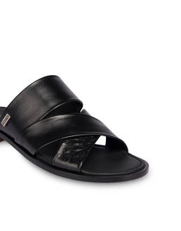 Sandali slide flat in vitello Natural Chic Photo 5