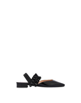 Pleated patent leather slingback ballet flats Photo 1