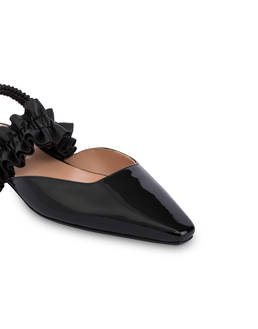 Pleated patent leather slingback ballet flats Photo 4