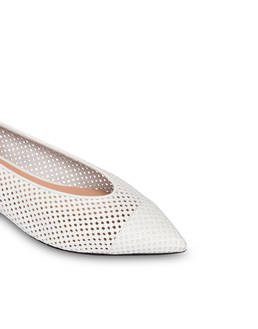 Naxos perforated calfskin ballerina flats Photo 4