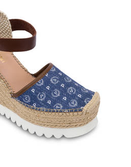 Sandali con zeppa espadrillas Heritage Denim Jacquard Photo 4