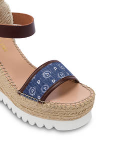 Heritage Denim Jacquard Espadrille-Keilsandalen Photo 4