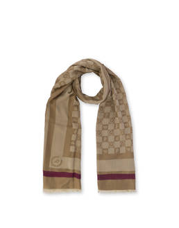 Sciarpa in modal e viscosa Damier Logo Photo 2