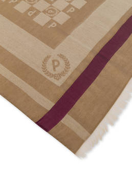 Sciarpa in modal e viscosa Damier Logo Photo 3