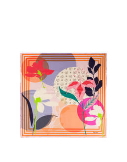 Foulard in seta Stripes & Flowers Photo 3