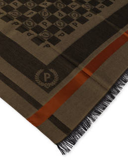 Sciarpa in modal e viscosa Damier Logo Photo 3