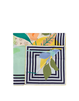 Foulard in seta Stripes & Flowers Photo 2