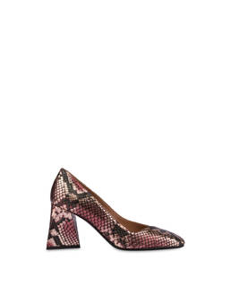 Like A Pyramid laminated python print pumps Photo 1