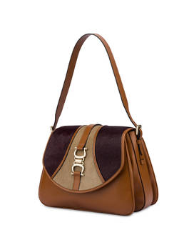 Borsa a spalla in vitello e cavallino Natalia Photo 2