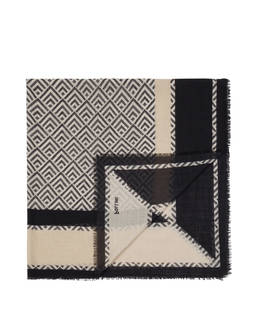 Deco' style wool and silk blend stole Photo 1
