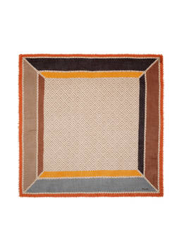 Deco' style wool and silk blend stole Photo 2