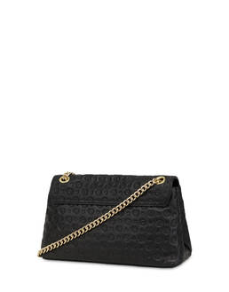 Heritage Logo Embossed calfskin shoulder bag Photo 3